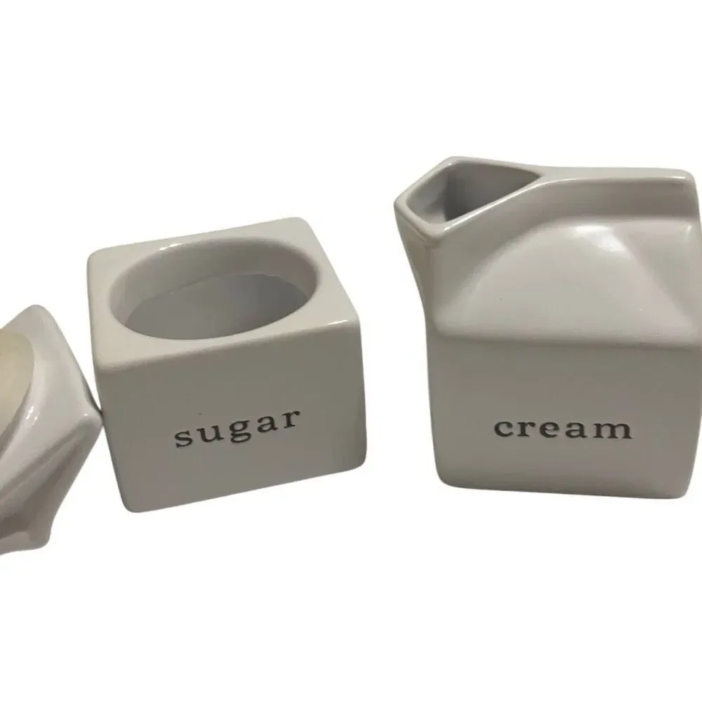 Crate&Barrel White Sugar and Cream Set
